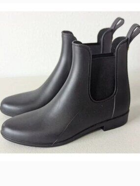 Sam Edelman Ankle Black Chelsea Boots Rain Tinsley Shoes Booties Almond Toe 8M